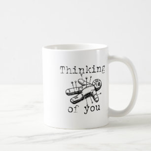 Taza De Café Pensando En Tu Divertida Muñeca Vintage Voodoo