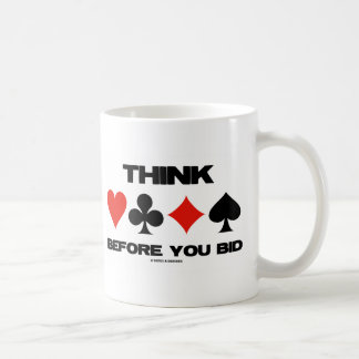 Taza De Café Pensar Antes De Hacer La Oferta (Tarjeta Se Adapta