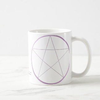 Taza De Café Pentáculo púrpura del gel