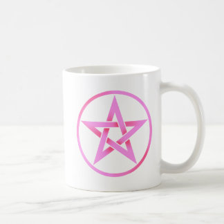Taza De Café Pentáculo rosado del Pentagram