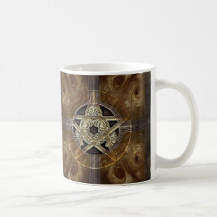 Taza De Café Pentáculo tejado del fractal