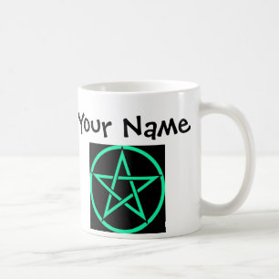 Taza De Café Pentáculo Turquesa Personalizado Wiccan Mug