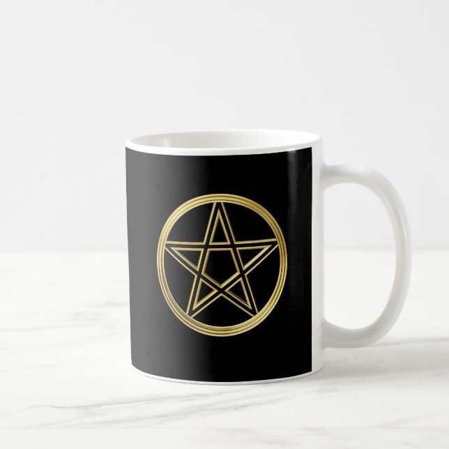 Taza De Café Pentagrama dorado (Derecha)