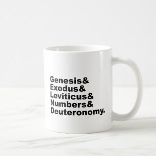Taza De Café Pentápico  Génesis Exodus Leviticus Números...
