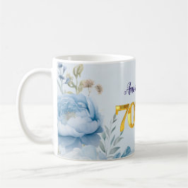 Taza De Café Peonies 70th birthday Party Invitation