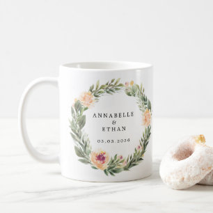 Taza De Café Peony and Foliage Wedding Favor del café Mug