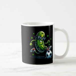 Taza De Café Pepino divertido de fútbol con gafas de sol para d