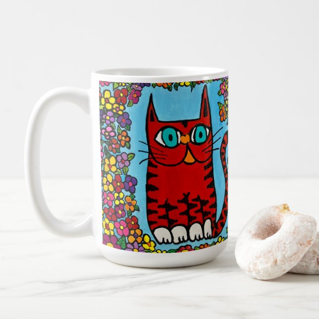 Taza De Café Pepper the Cat café mug (Con donut)