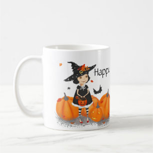 Taza De Café Pequeña Bruja de Halloween