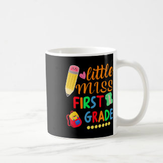 Taza De Café Pequeña Chica pequeña Miss Primer Grado De Vuelta 