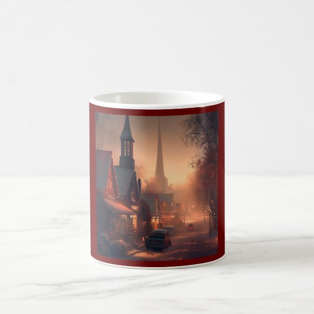 Taza De Café Pequeña ciudad 4 navidades (Centro)