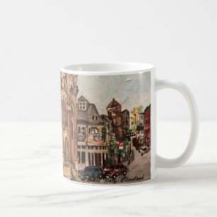 Taza De Café Pequeña Italia, Cleveland Ohio pinta sobre una taz