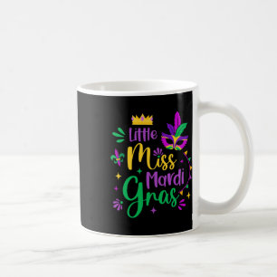 Taza De Café Pequeña Miss Mardi Gras Niños Chicas de ropa de ca