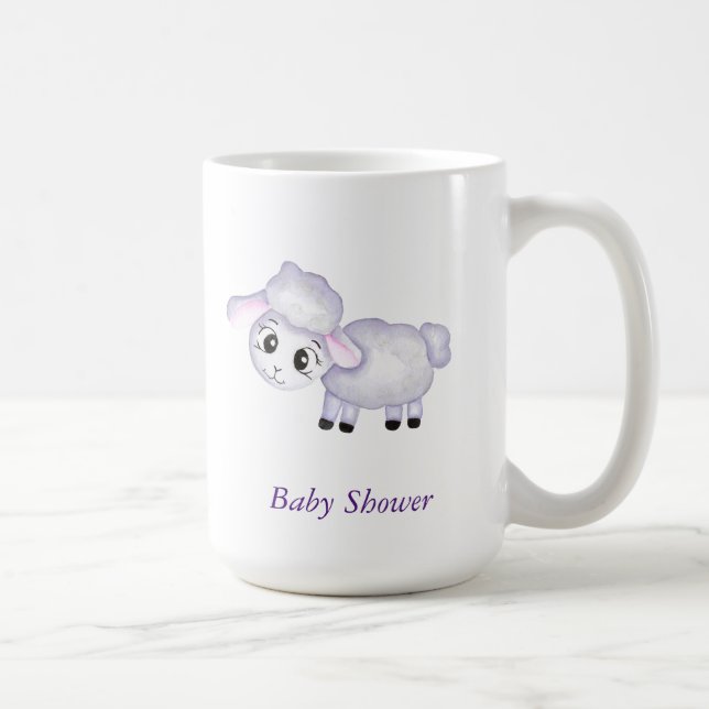 Taza De Café Pequeña oveja de cordero Baby Shower positiva (Derecha)