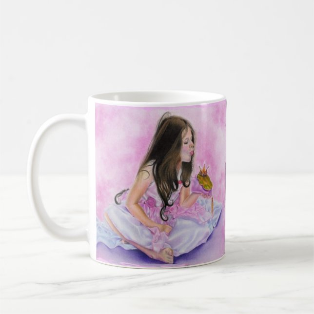 Taza De Café Pequeña princesa Kissing Frog Mug (Izquierda)