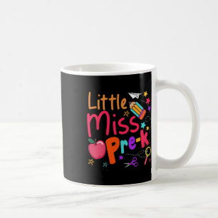 Taza De Café Pequeña Señorita Pre-k Primer Día De Escuela De Vu