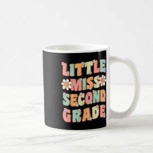 Taza De Café Pequeña Señorita Segundo Grado Linda Groovy Primer