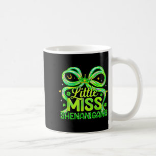 Taza De Café Pequeña señorita travesuras día de san patricio co