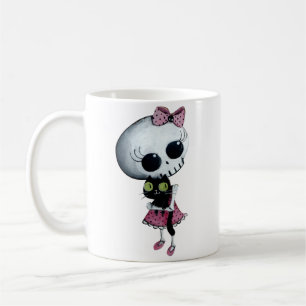 Taza De Café Pequeña Srta. Death - belleza de Halloween