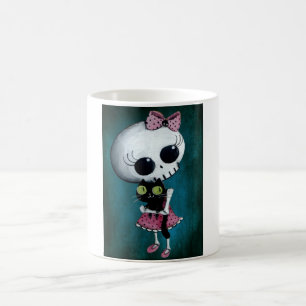 Taza De Café Pequeña Srta. Death - belleza de Halloween