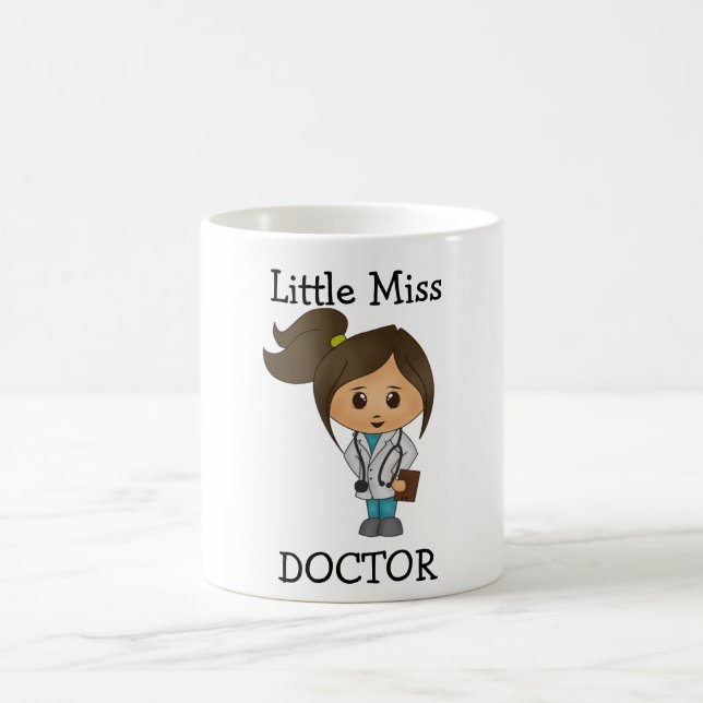 Taza De Café Pequeña Srta. Doctor - Brunette lindo (Centro)