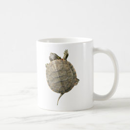 Taza De Café Pequeña tortuga garabateando hacia arriba