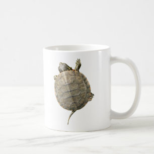 Taza De Café Pequeña tortuga garabateando hacia arriba