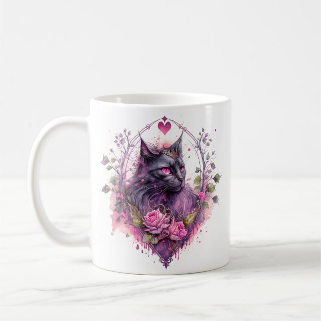Taza De Café Pequeña y majestuosa bruja gatesina (Izquierda)
