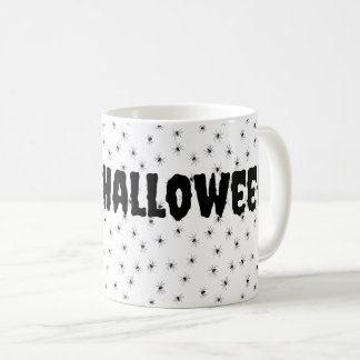 Taza De Café Pequeñas arañas fantasmales por toda Halloween