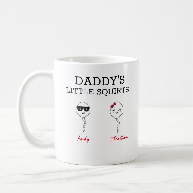 Taza De Café Pequeñas arditas de papá gracioso 2 niños Coffee M (Izquierda)