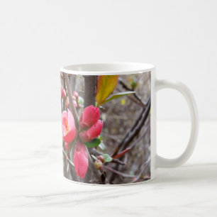 Taza De Café pequeñas flores rojas