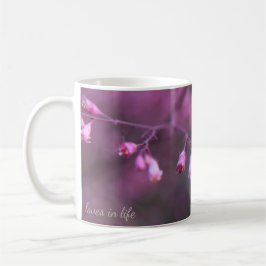 Taza De Café Pequeñas flores rosas delgadas