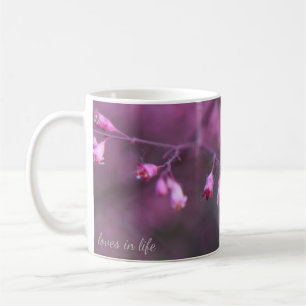 Taza De Café Pequeñas flores rosas delgadas
