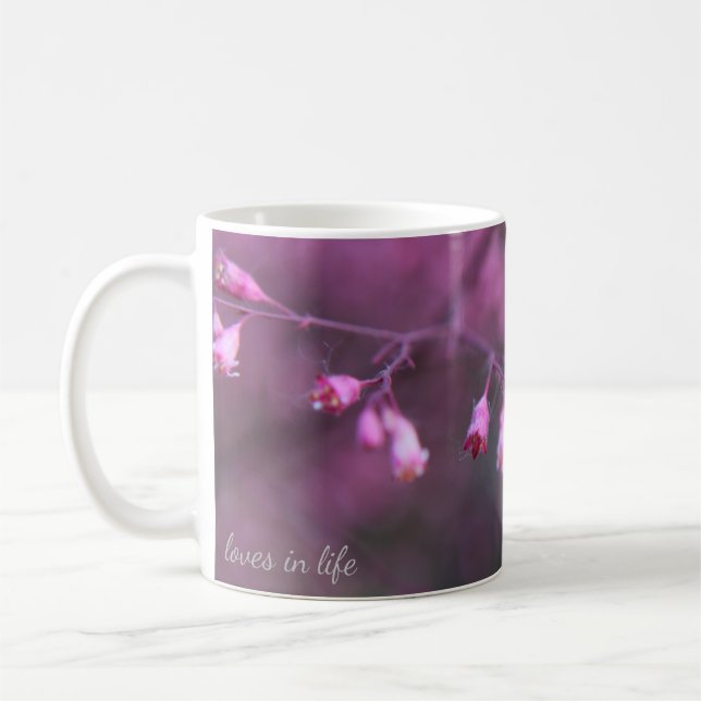 Taza De Café Pequeñas flores rosas delgadas (Izquierda)