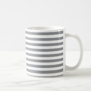 Taza De Café Pequeñas franjas grises horizontales