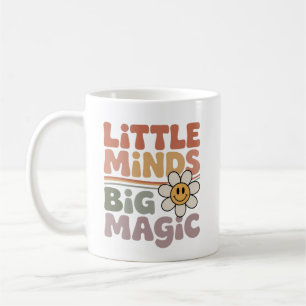 Taza De Café Pequeñas Mentes Grandes Sueños Cita Retro de Maest
