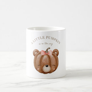 Taza De Café Pequeño Baby Shower del oso calabaza
