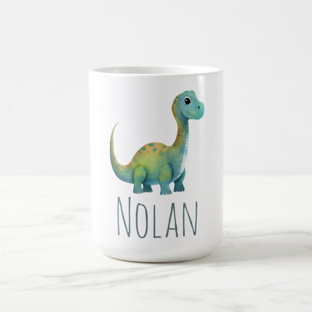 Taza De Café Pequeño bebé T-Rex Dinosaurio Nombre niño pequeño  (Centro)