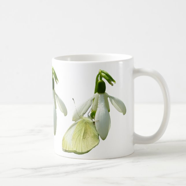 Taza De Café Pequeño Blanco en Snowdrop (Derecha)