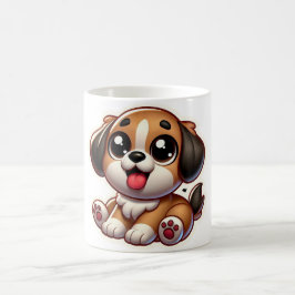 Taza De Café Pequeño Cachorro Marrón Adorable