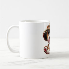 Taza De Café Pequeño Cachorro Marrón Adorable