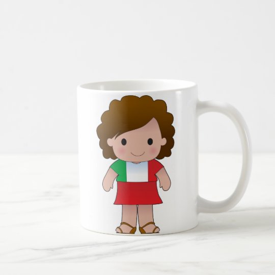 Taza De Café Pequeño chica italiano