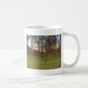 Taza De Café Pequeño ciervo y un atardecer rosado
