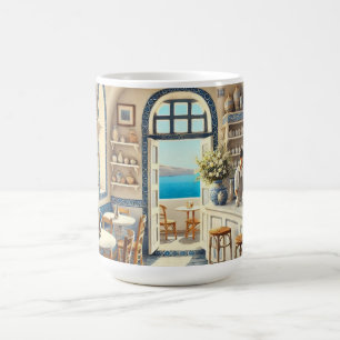 Taza De Café Pequeño Coffeeshop en Santorini
