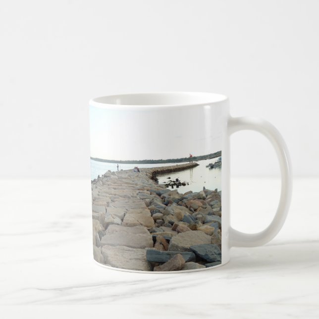 Taza De Café Pequeño Compton, RI - rompeolas del punto de (Derecha)