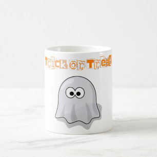Taza De Café ¿Pequeño FANTASMA en Halloween, truco o truco?