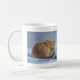 Taza De Café Pequeño Fox Maldita Foto De Invierno