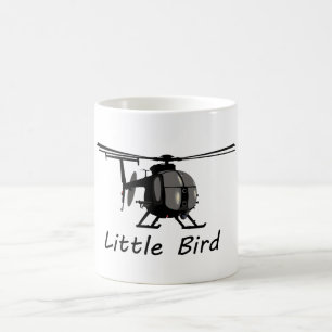Taza De Café Pequeño helicóptero del pájaro MH-6