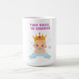 Taza De Café Pequeño jefe a cargo - Niñero gracioso audaz