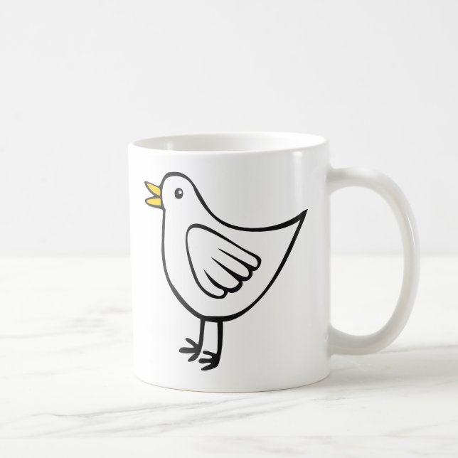 Taza De Café Pequeño pájaro 03 (Derecha)